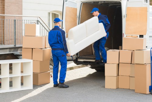 Packed storage unit ready for pickup in Hampton