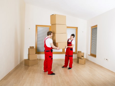 Household furniture being loaded for a Hampton relocation
